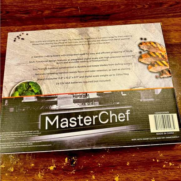 MasterChef Bamboo Cutting Board with Integrated Scale 2 in 1 - Picture 2 of 2